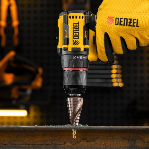 Сверло ступенчатое, 6-8-10-12-14-16-18-20-22-24-26-28-30мм, Р6М5К5, 6-гр. хвостовик Denzel фото 10