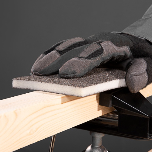 Губка для шлифования, 125 х 100 х 10 мм, мягкая, 3 шт, P 60/80, P 60/100, P 80/120 Matrix фото 8