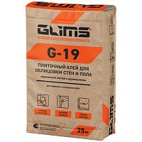 Клей для плитки Glims G-19 25 кг