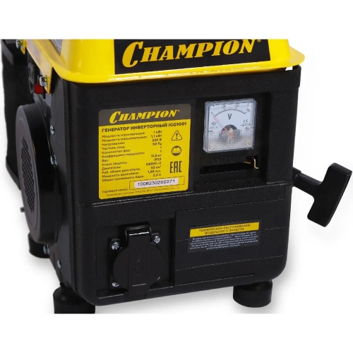 Генератор Champion 1/1.1кВт 1.86 л.с., 2Т, 2.2 л, 12В, 11.8 кг IGG1001 фото 4 Генератор Champion 1/1.1кВт 1.86 л.с., 2Т, 2.2 л, 12В, 11.8 кг IGG1001 фото 4