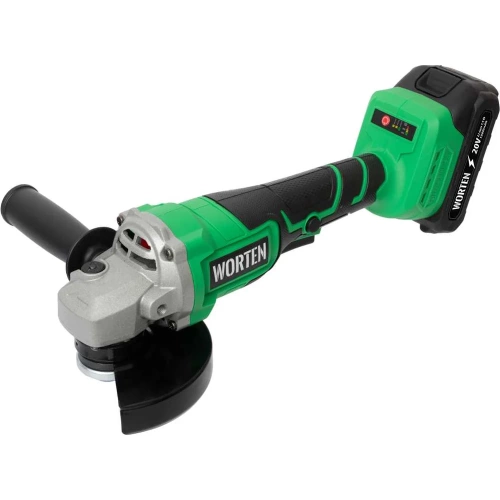 Угловая шлифмашина аккумуляторная WORTEN D125, 20В, 2х1.5 Ач, М14 КА-90000329 фото 3