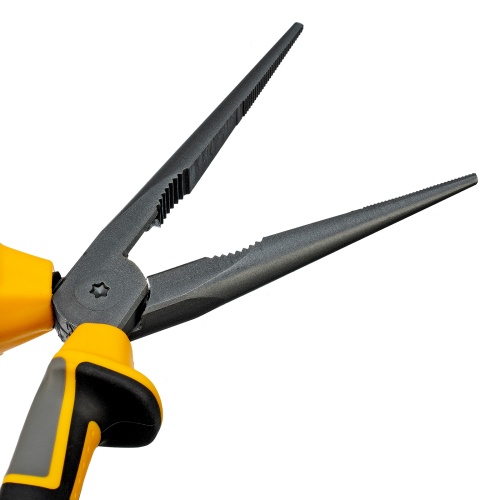 Длинногубцы прямые 205 мм, трехкомпонентные рукоятки Denzel фото 5