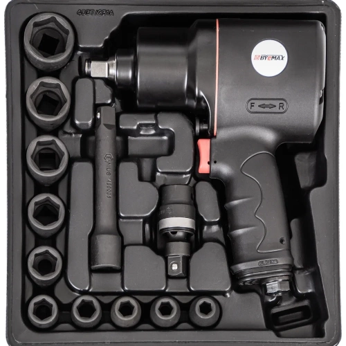 Композитный пневмогайковерт Byemax в наборе с головками BM-43-4033PK3 Композитный пневмогайковерт Byemax в наборе с головками BM-43-4033PK3
