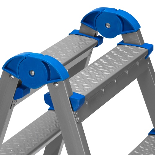 Стремянка двухсторонняя 6 ступеней, сталь профиль, стальные ступени, Сибртех фото 8