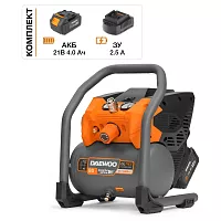 Компрессор аккумуляторный безмасляный DAEWOO DAC 80S Li SET