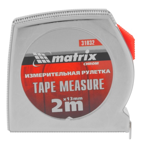 Рулетка Chrom,2 м x 13 мм,хромированный корпус Matrix фото 4