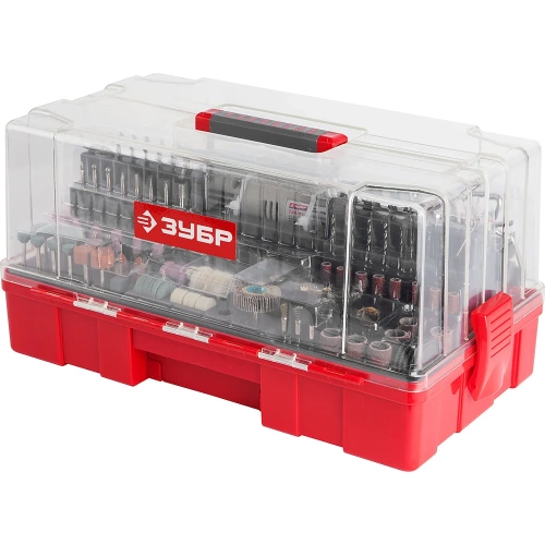 Электрический гравер ЗУБР с набором мини-насадок, 242 предмета ЗГ-130ЭК H242 фото 5