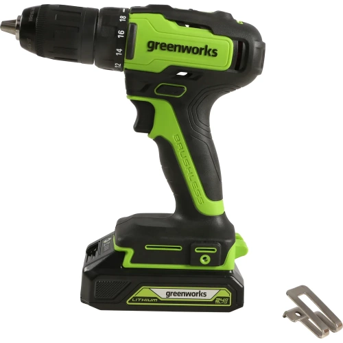 Аккумуляторная дрель-шуруповерт GreenWorks GD24DD35K2 3704007UA фото 6 Аккумуляторная дрель-шуруповерт GreenWorks GD24DD35K2 3704007UA фото 6