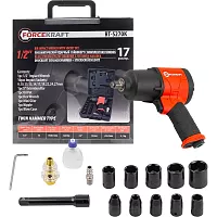 Ударный пневмогайковерт с комплектом ударных головок и удлинителем Forcekraft FK-RT-5270K(25895)