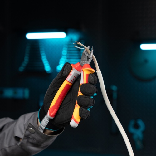 Бокорезы, диэлектрические рукоятки, до 1000 В, трехкомпонентные рукоятки, 180 мм Gross фото 8