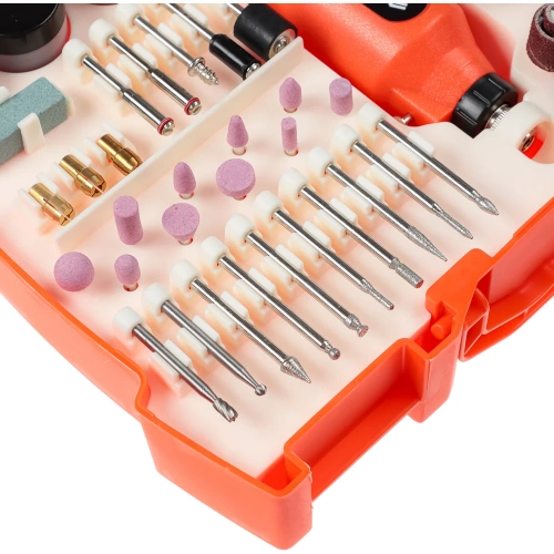 Мини дрель ЕРМАК сетевой гравер, 12В, 15000 об/мин, с набором насадок (160 шт.) 693-023 фото 6