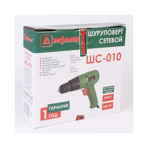 Сетевой дрель-шуруповерт ДИФМАШ ШС-010 01031010 фото 6 Сетевой дрель-шуруповерт ДИФМАШ ШС-010 01031010 фото 6