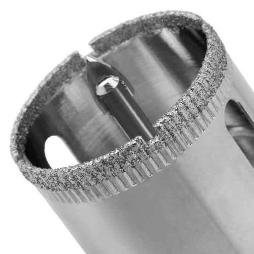 Сверло по керамической плитке и стеклу, 38 х 55 мм, шестигранный хвостовик, с центрующим сверлом Сибртех фото 4