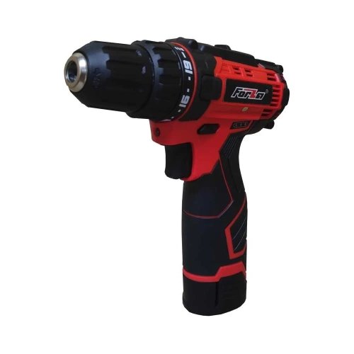 Аккумуляторная дрель FORZA 2 АКБ Li обойма, 12В, 2А/ч, 2 ск., к-кт свёрел и бит, кейс FZD6663S фото 4