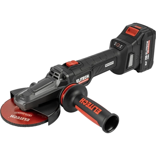Шлифмашина угловая аккумуляторная Elitech CAG 2012DSL (125мм,20В,1х4Ач,BL) HD 210318 Шлифмашина угловая аккумуляторная Elitech CAG 2012DSL (125мм,20В,1х4Ач,BL) HD 210318