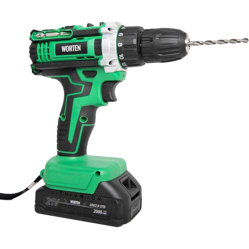 Дрель-шуруповерт WORTEN 2x2.0Ач, 21В, с набором 63 инструмента IM КА-90000574 фото 5 Дрель-шуруповерт WORTEN 2x2.0Ач, 21В, с набором 63 инструмента IM КА-90000574 фото 5