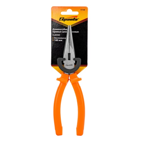 Длинногубцы прямые Classic, 180 мм, шлифованные, пластмассовые рукоятки Sparta фото 8