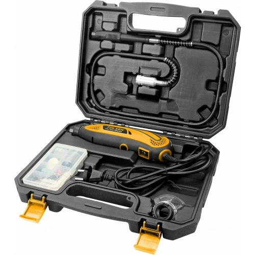 Гравер TOLSEN 135 В, 10000-32000 об/мин, гибкий вал, 220 В, 108 пр, кейс 79555 фото 3