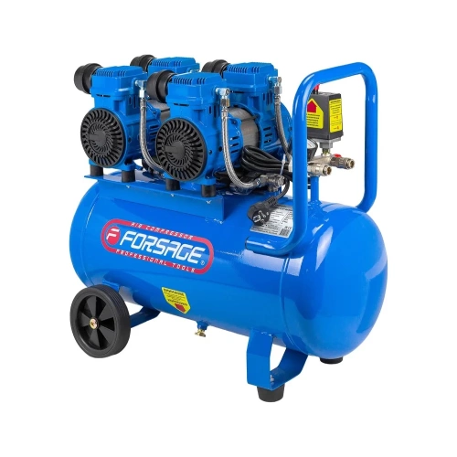 Компрессор поршневой с прямым приводом Forsage 4 цилиндра,безмасляный(ресивер 50л, 2.2 кВт, 8 бар, 420л/м, 230В) F-V30/50 OIL FREE(59215) фото 8