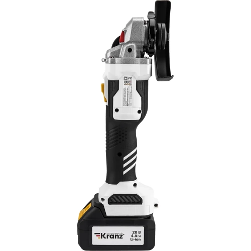 Угловая шлифовальная машина Kranz (УШМ, болгарка) аккумуляторная, 1x4Ач, в кейсе KR-PT-250 фото 10