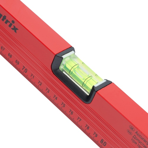 Уровень алюминиевый, 1500 мм, 3 глазка, красный, линейка Matrix фото 5