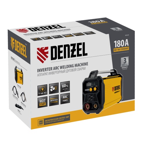 Аппарат инвертор. дуговой сварки DM-180 Standart, 180 А, ПВ 60% Denzel фото 15
