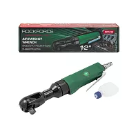 Пневмотрещотка с прорезиненной рукояткой Rockforce 68Нм, 1/2''(потребление 77л/мин, 160 об/мин, L-254мм,6.3Bar,штуцер 1/4) RF-RP7412(50372)