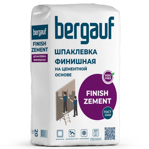Шпатлевка цементная Bergauf Finish Zement 20 кг