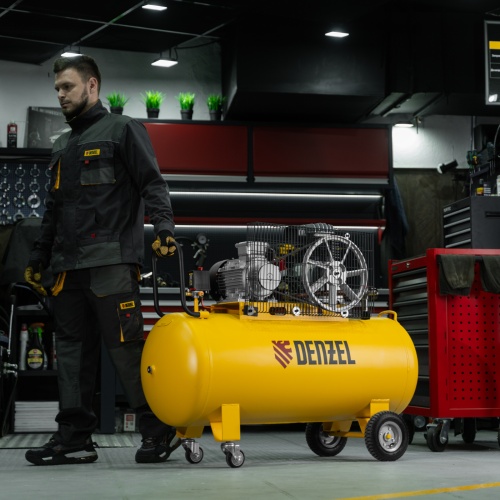 Компрессор воздушный BCI3000-T/200, ременный привод , 3.0 кВт, 200 литров, 530 л/мин Denzel фото 21