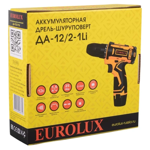 Дрель-шуруповерт аккумуляторная Eurolux ДА-12/2-1Li 72/14/68 фото 9