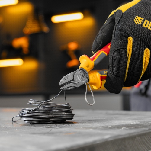 Бокорезы, диэлектрические рукоятки, до 1000 В, трехкомпонентные рукоятки, 160 мм Denzel фото 9