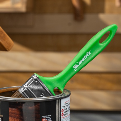 Кисть флейцевая "Работы по дереву" Color Line 70 х 12 мм Matrix фото 9