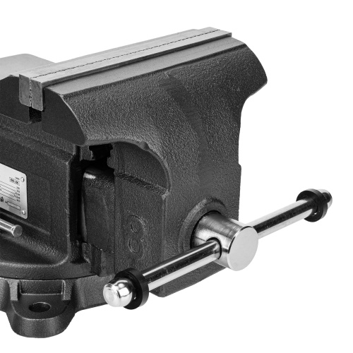 Тиски слесарные BVH-200, 200 мм, поворотные, стальная направляющая, с наковальней //Denzel фото 29