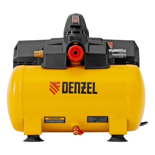 Компрессор  DLS750/6 безмасляный малошумный 750 Вт, 140 л/мин,ресивер 6 л Denzel фото 5