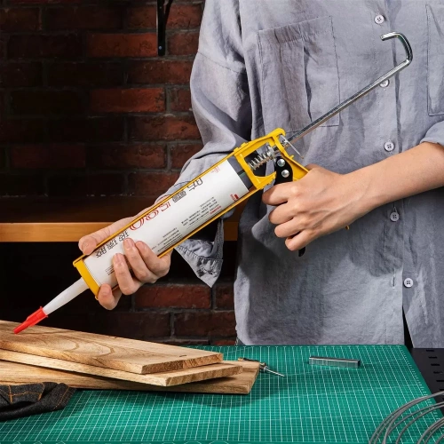 Пистолет для герметика DELI 230мм DL2360 (скелетный тип) 98423 фото 3 Пистолет для герметика DELI 230мм DL2360 (скелетный тип) 98423 фото 3