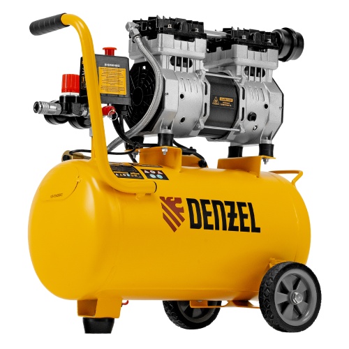Компрессор DLS950/24 безмаслянный малошумный 950 Вт, 165 л/мин, ресивер 24 л Denzel фото 40