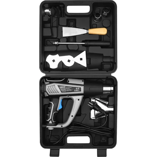 Фен строительный DEKO HG2500 PRO в кейсе, с LCD дисплеем, 2500 Вт 085-1131 фото 9