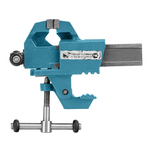 Тиски слесарные, 63 мм, крепление для стола, винтовой зажим (Глазов) фото 3