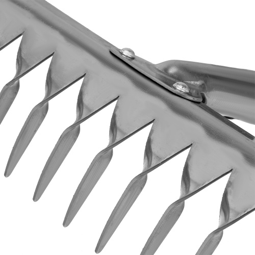 Грабли, нержавеющая сталь, 340 мм, 14 витых зубьев, без черенка, Сибртех фото 4