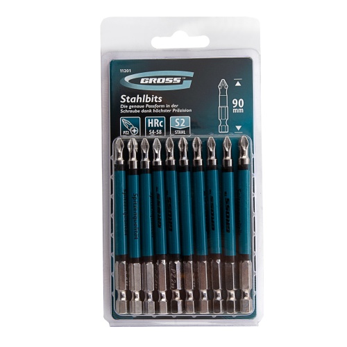 Бита PZ2 х 90, сталь S2, 10 шт. Gross фото 4