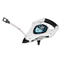 Рулетка геодезическая 50 м х 13 мм, откр, корп, металлическая лента, Super-Нейлон, двусторонняя шкала Gross