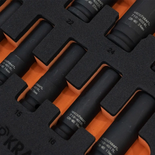 Набор пневматического и динамометрического инструмента WIEDERKRAFT в ложементе, 38 предметов WDK-3740X фото 8