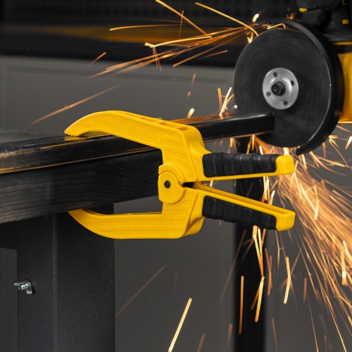 Струбцина клещеобразная, удлиненная 75 х 110 мм двухкомпонентные рукоятки Denzel фото 9