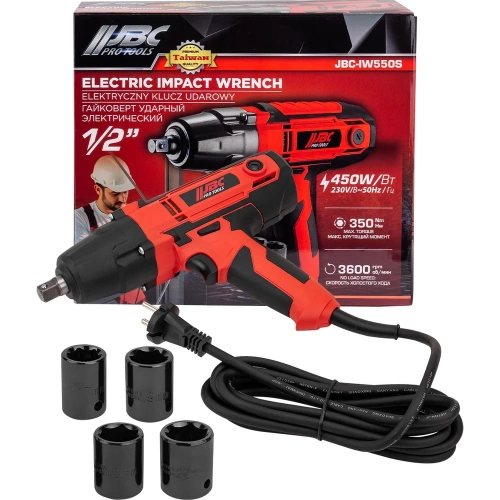 Гайковерт ударный электрический JBC 1/2 450Вт JBC-IW550S(65917) Гайковерт ударный электрический JBC 1/2 450Вт JBC-IW550S(65917)