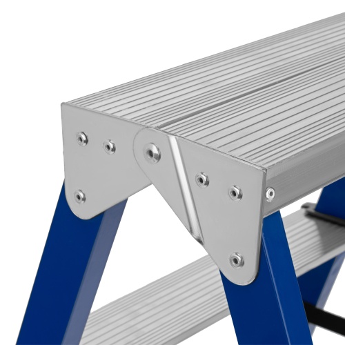 Стремянка двусторонняя 2 ступени, стальная, Сибртех фото 4