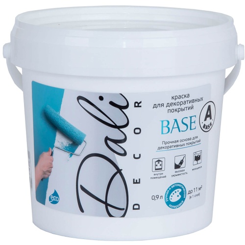 Краска акриловая Dali Decor Base 20286 для декоративных покрытий база А 0,9 л