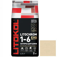 Затирка цементная для швов Litokol Litochrom 1-6 Evo LE.215 Крем-брюле 2 кг