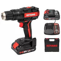 Аккумуляторная ударная дрель-шуруповерт KEYANG 2 АКБ 2 А*ч DM18BL-W (Set)