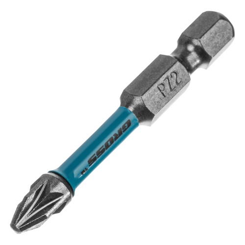 Бита торсионная PZ2 x 50 мм, для ударных шуруповертов, 2 шт. Gross фото 2