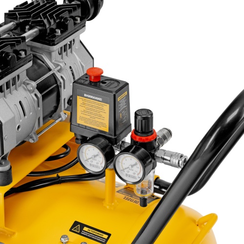 Компрессор безмасляный, малошумный DLS 1800/100,1800 Вт, 3x600, 100 л, 345 л/мин Denzel фото 16